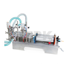 Ex-factory Price Horizontal Semi-auto Pneumatic Double Nozzles Liquid Filler Filling Machine